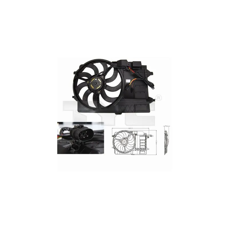 Ventilateur, refroidissement du moteur TYC 803-0002