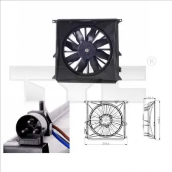 Ventilateur, refroidissement du moteur TYC 803-0004