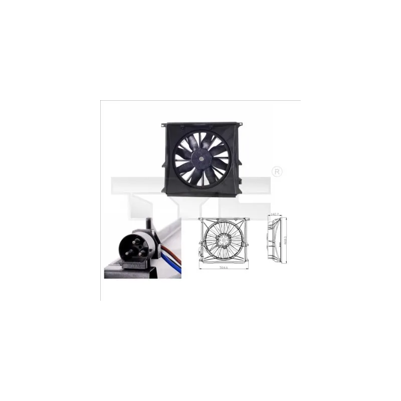 Ventilateur, refroidissement du moteur TYC 803-0004