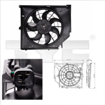 Ventilateur, refroidissement du moteur TYC