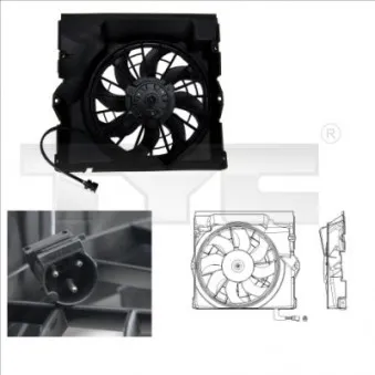Ventilateur, refroidissement du moteur TYC 803-0009