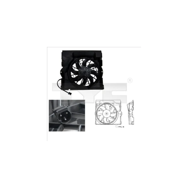 Ventilateur, refroidissement du moteur TYC 803-0009