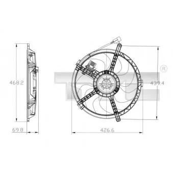Ventilateur, refroidissement du moteur TYC 803-0010