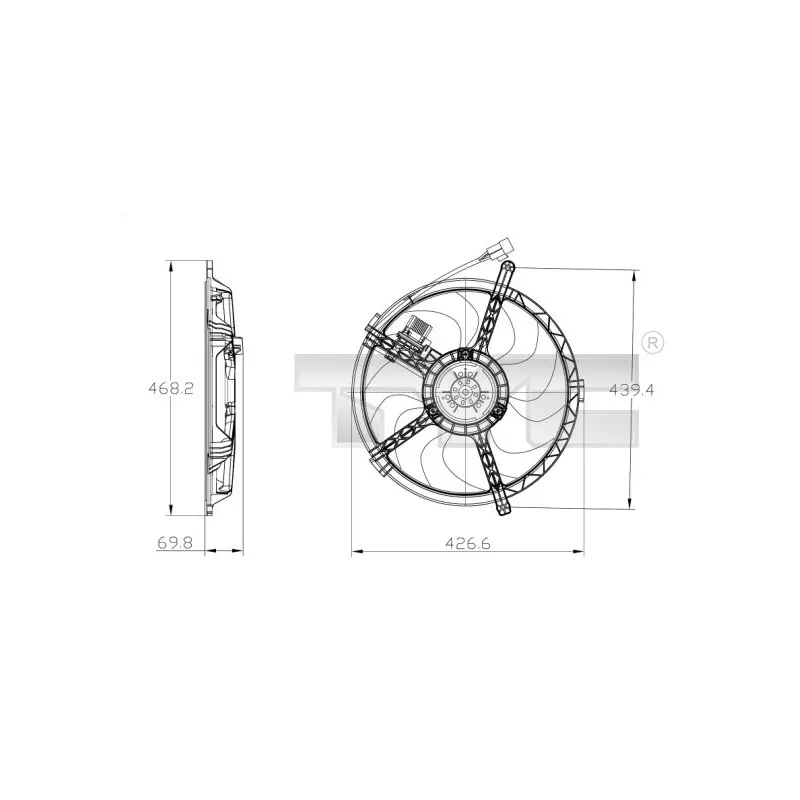 Ventilateur, refroidissement du moteur TYC 803-0010