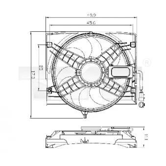 Ventilateur, refroidissement du moteur TYC 803-0011