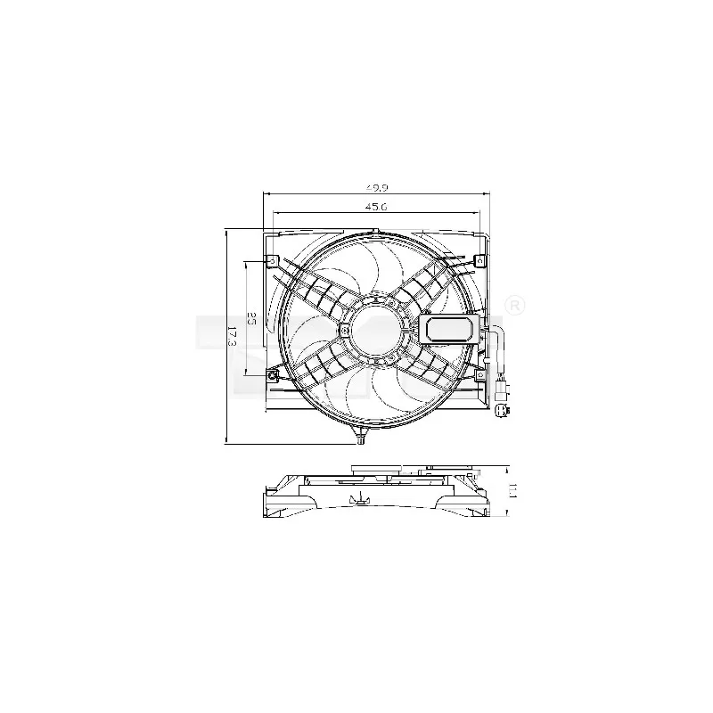 Ventilateur, refroidissement du moteur TYC 803-0011