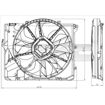Ventilateur, refroidissement du moteur TYC 803-0012
