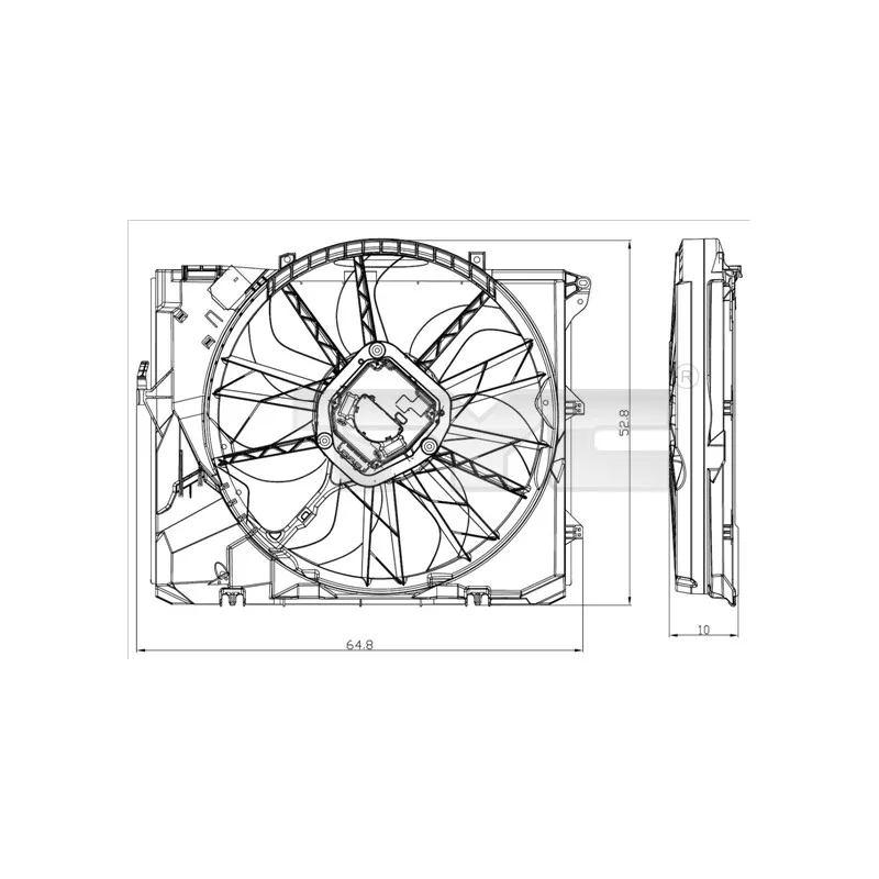 Ventilateur, refroidissement du moteur TYC 803-0012