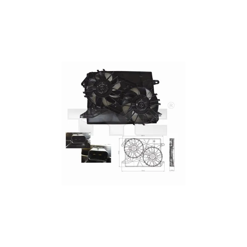 Ventilateur, refroidissement du moteur TYC 804-0001