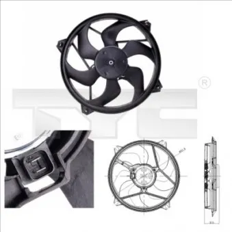 Ventilateur, refroidissement du moteur TYC 805-0001