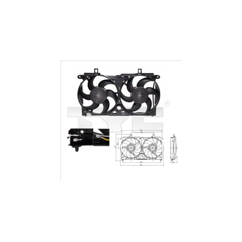 Ventilateur, refroidissement du moteur TYC 805-0002