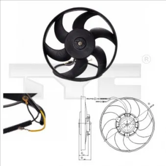 Ventilateur, refroidissement du moteur TYC 805-0003