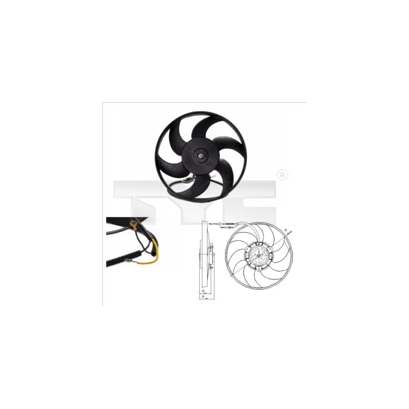 Ventilateur, refroidissement du moteur TYC 805-0003