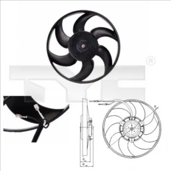 Ventilateur, refroidissement du moteur TYC