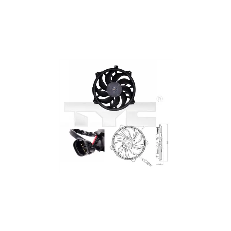 Ventilateur, refroidissement du moteur TYC 805-0006