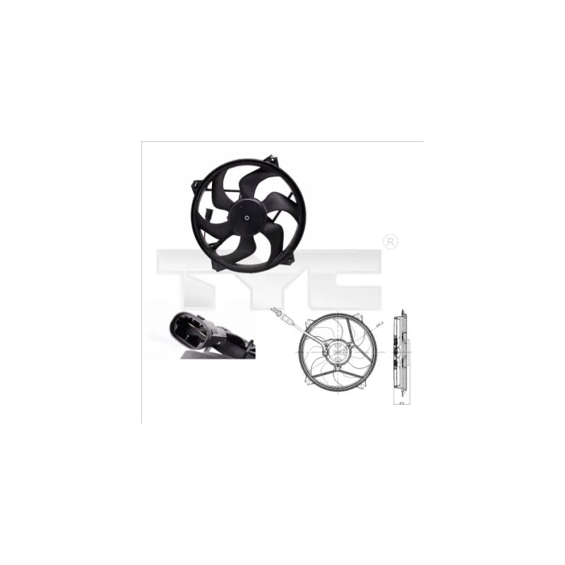 Ventilateur, refroidissement du moteur TYC 805-0007