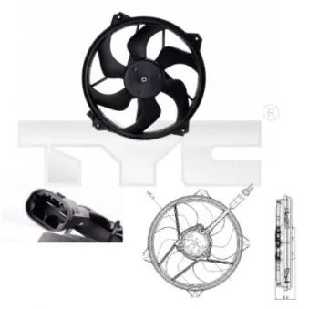 Ventilateur, refroidissement du moteur TYC 805-0008