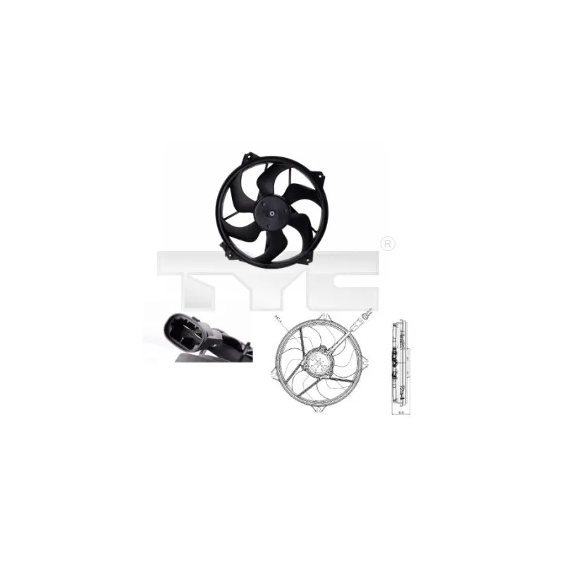 Ventilateur, refroidissement du moteur TYC 805-0008
