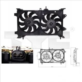 Ventilateur, refroidissement du moteur TYC 809-0002