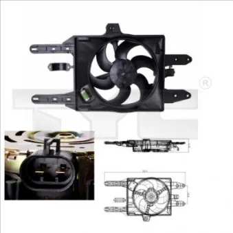 Ventilateur, refroidissement du moteur TYC 809-0005