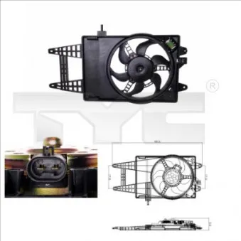 Ventilateur, refroidissement du moteur TYC 809-0006