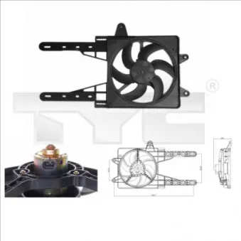 Ventilateur, refroidissement du moteur TYC 809-0007