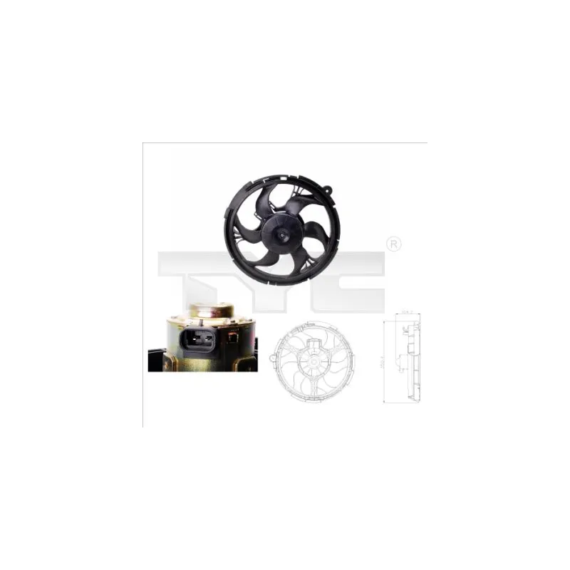 Ventilateur, refroidissement du moteur TYC 809-0009