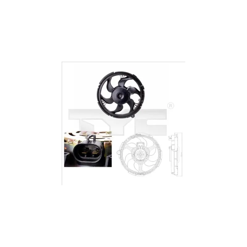 Ventilateur, refroidissement du moteur TYC 809-0010