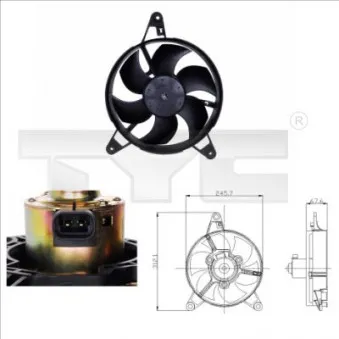 Ventilateur, refroidissement du moteur TYC 809-0011