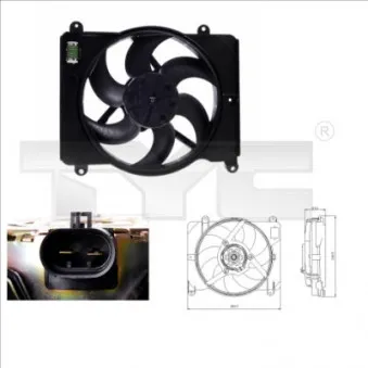 Ventilateur, refroidissement du moteur TYC 809-0014