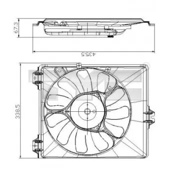 Ventilateur, refroidissement du moteur TYC 809-0017
