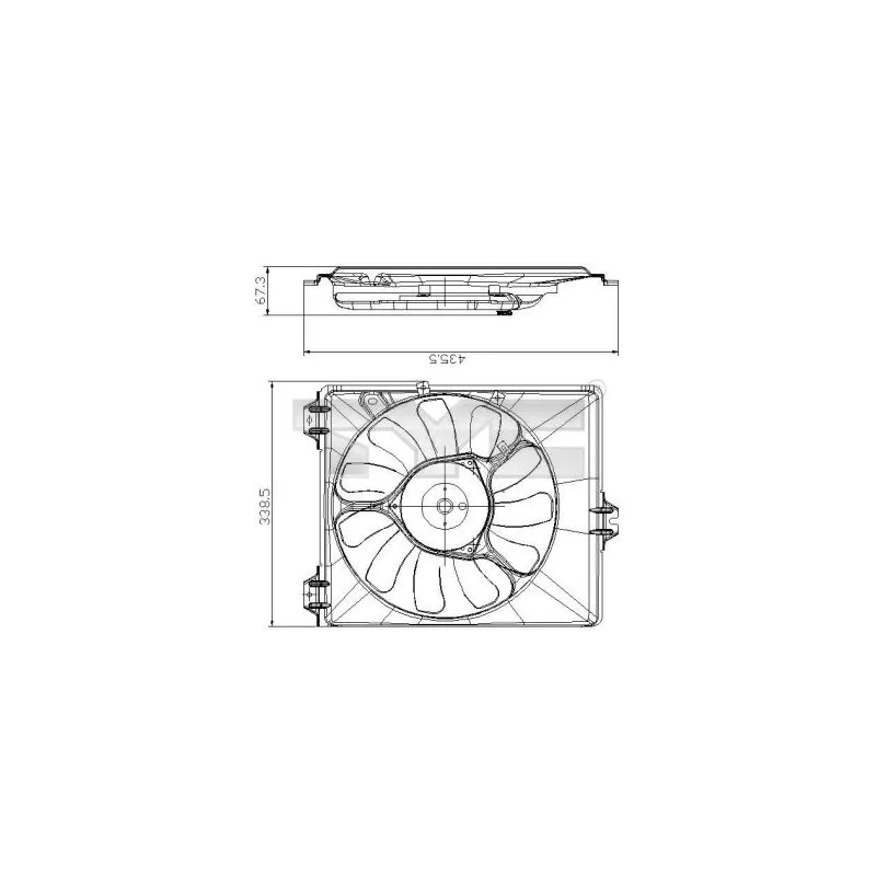 Ventilateur, refroidissement du moteur TYC 809-0017