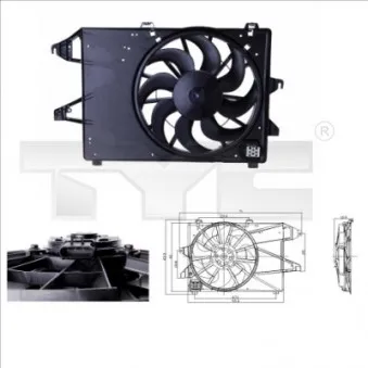 Ventilateur, refroidissement du moteur TYC 810-0004