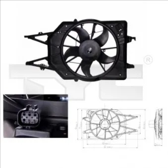 Ventilateur, refroidissement du moteur TYC 810-0015
