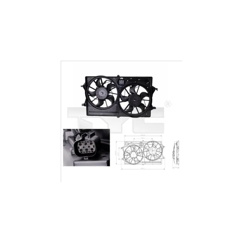 Ventilateur, refroidissement du moteur TYC 810-0016