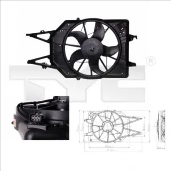 Ventilateur, refroidissement du moteur TYC 810-0017