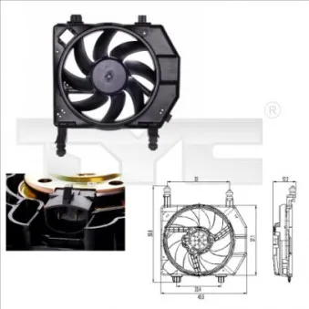 Ventilateur, refroidissement du moteur TYC 810-0022