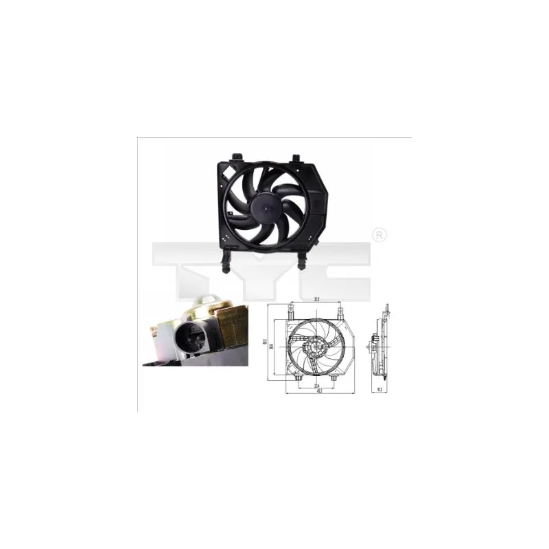 Ventilateur, refroidissement du moteur TYC 810-0028