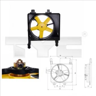 Ventilateur, refroidissement du moteur TYC