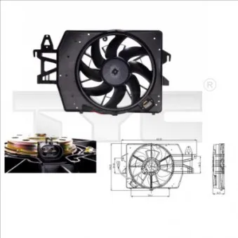 Ventilateur, refroidissement du moteur TYC 810-0040