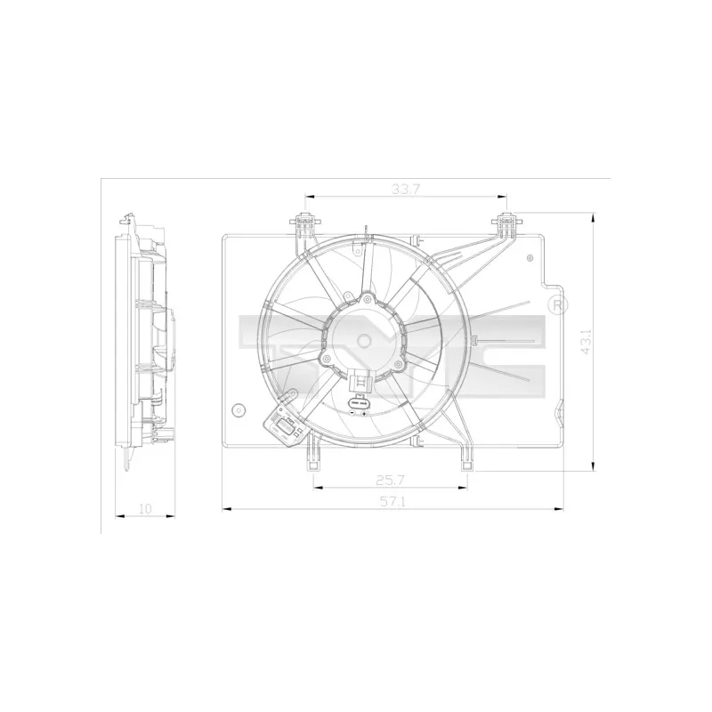 Ventilateur, refroidissement du moteur TYC 810-0043