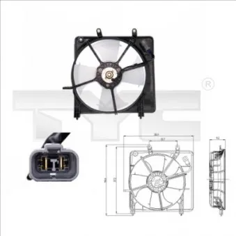 Ventilateur, refroidissement du moteur TYC 812-0001