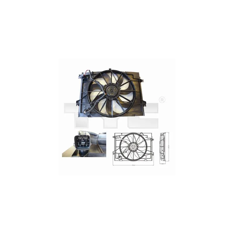 Ventilateur, refroidissement du moteur TYC 817-0001