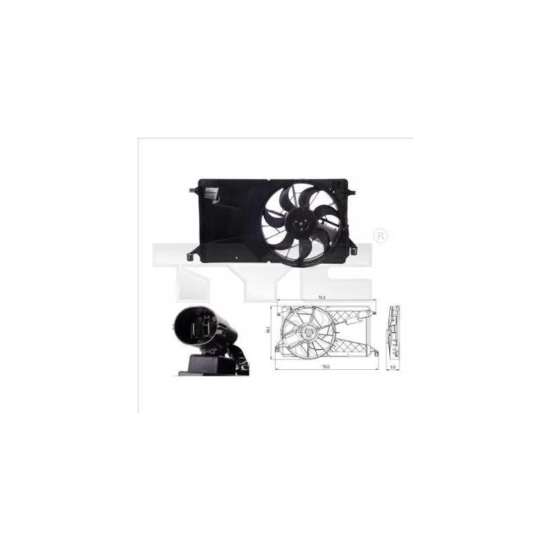 Ventilateur, refroidissement du moteur TYC 820-0001