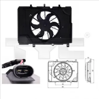 Ventilateur, refroidissement du moteur TYC 821-0001