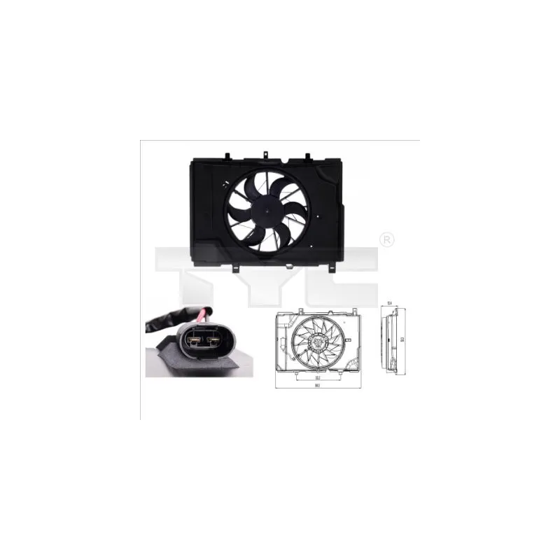 Ventilateur, refroidissement du moteur TYC 821-0001