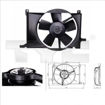 Ventilateur, refroidissement du moteur TYC 825-0002