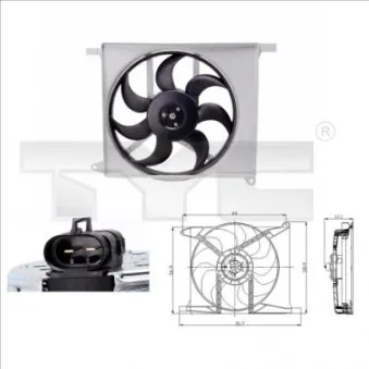 Ventilateur, refroidissement du moteur TYC 825-0003