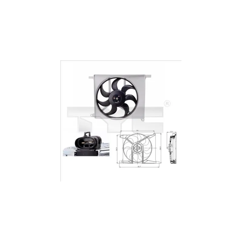 Ventilateur, refroidissement du moteur TYC 825-0003
