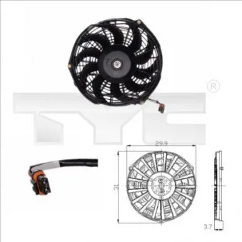 Ventilateur, refroidissement du moteur TYC 825-0005